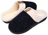  Mishansha Zapatillas De Estar por Casa para Hombre Antideslizante CáLido Invierno Memory Foam Pantuflas Casa Cómodas Suave Slippers,Azul,42/43