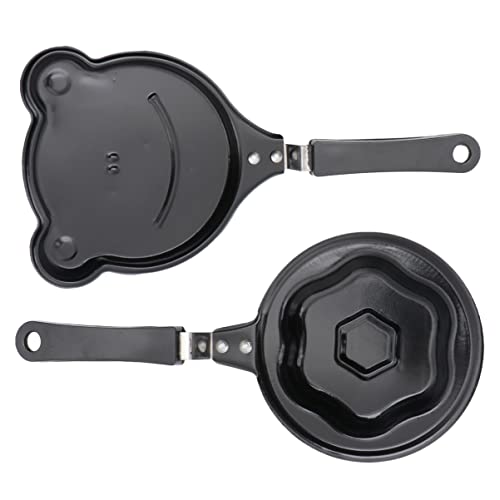 Kichvoe 2 Pcs Egg Frying Pan with Flower Frog Shaped Mini Omelette Pan Pancake Maker Breakfast Maker Cute Nonstick Cooking Cookware