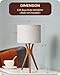 EDISHINE Mid Century Table Lamp, 17.5