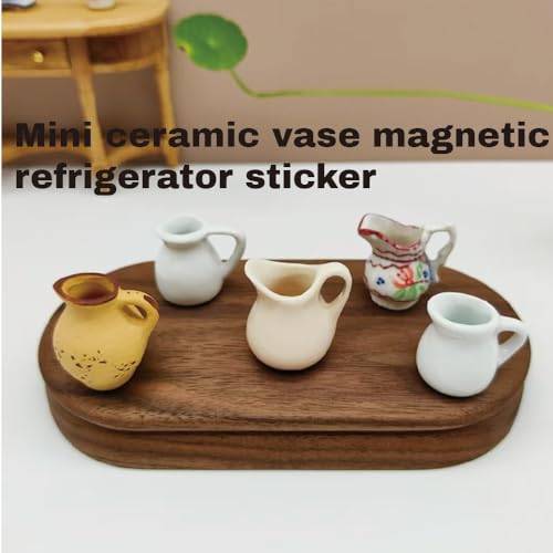 Imanes de cerámica mini jarrón 8 piezas para refrigerador miniatura 5