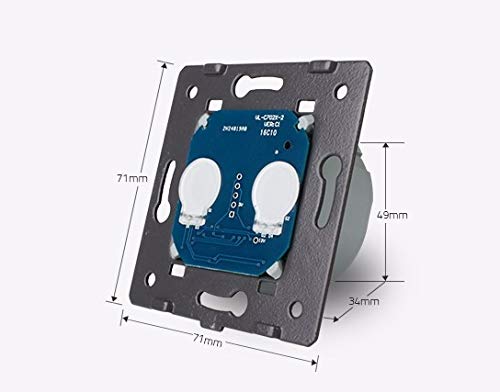LIVOLO VL-C702S - Interruptor de luz táctil (cristal), color negro