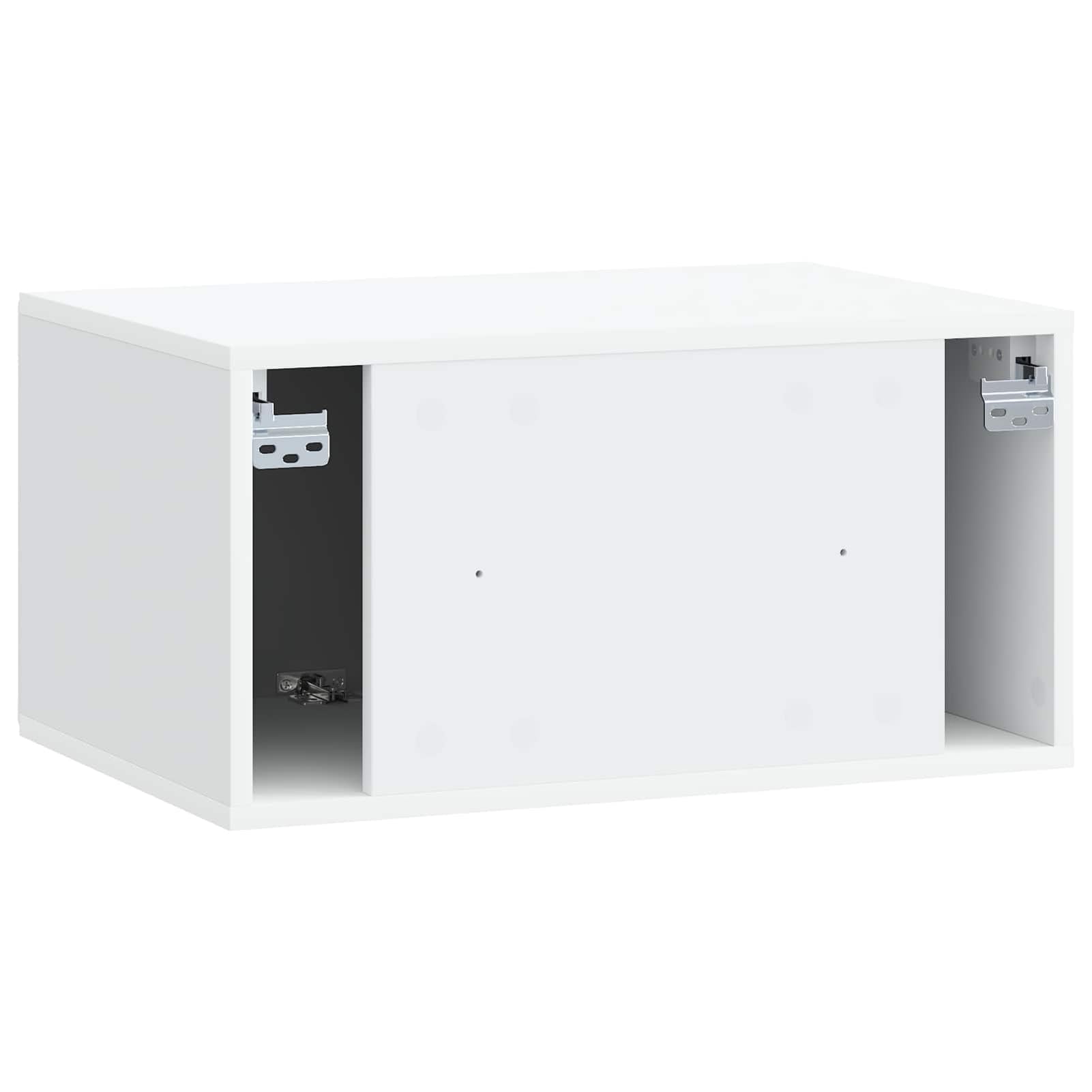 Gecheer Wandmontierter TV-Schrank 59,5 x 41 x 30 cm Weiß Holzwerkstoff, Fernsehschrank Fernsehtisch TV-Lowboard für Wohnzimmer Home-Cinema Gamerzimmer899185