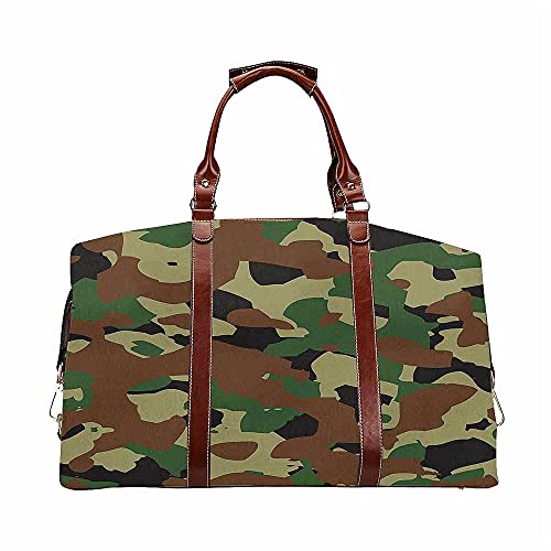 Duffel Weekender Overnight Travel Carry on Bags with Pocket Camo Gym Tote Workout Bag for Women