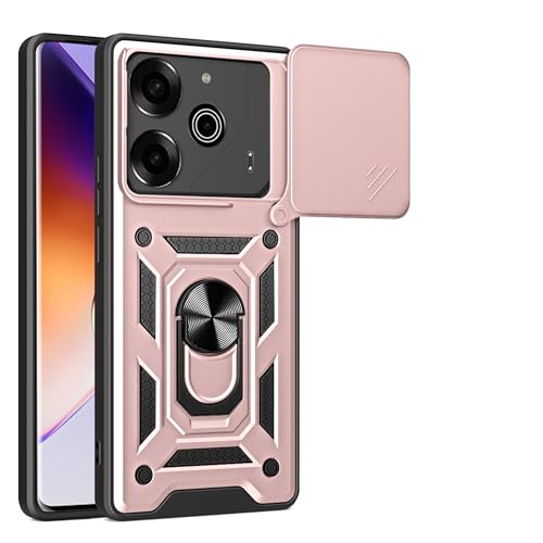 Protection Tecno Pova 6 Pro 5G LI9 rose avec couvercle objectif photo portable