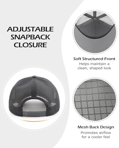 Image of Zylioo XL XXL Trucker Hat for Big Heads, Mesh Baseball Cap | Roomier Outdoor Fit-Vented back panels and a curved bill help fuller head shapes stay comfortable on warm days.