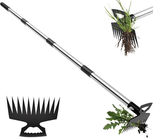 雑草取り器具 43cm/79cm/116cm/155cm 草取り道具 草取り 道具 根こそぎ レーキ 除草 草刈りレーキ/鍬 草削り 立ったまま 草取り器 立っ た まま 庭 の 雑草むしり らくらく 除草 畑 あぜ 道 草取り鎌 安全 お手軽 鎌 農具 草むしり 便利 グッズ 田んぼ - HAILIX - 商品画像