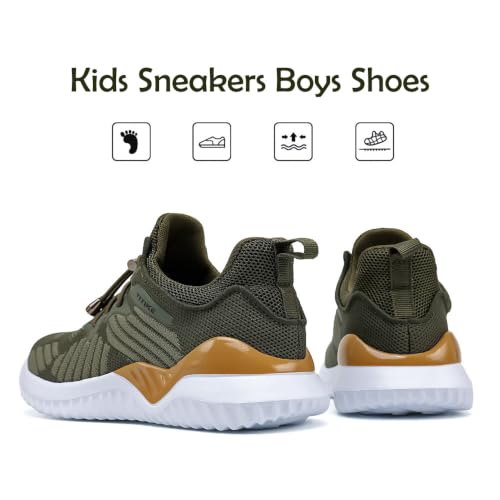 Image of JMFCHI Boys Girls Kids' Sneakers Knitted Mesh Sports Shoes Breathable Lightweight Running Shoes for Kids Fashion Athletic Casual Shoes