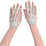 Skeleton Romance Hand Tattoo for Adults - 1 Piece, Realistic Design - Perfect for Costumes, Events, and Parties
