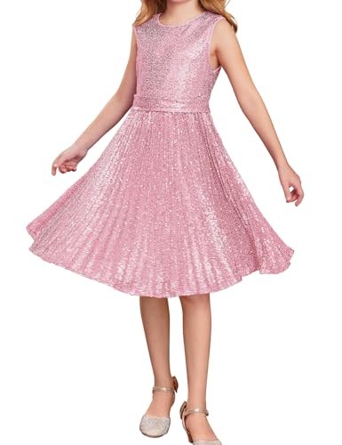 GRACE KARIN Prinzessin Kleid Kinder Rosa Einfarbig Madchen Kleid Elegant...