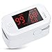 Oxymetre de Pouls Professionnel, Oxymètre Saturometre KKmier Oxymetre de Doigt Moniteur de Fréquence Cardiaque et Capteur d'Oxygène Portable Écran LED Mesure SpO2 PR PI, Piles et Cordon Inclus