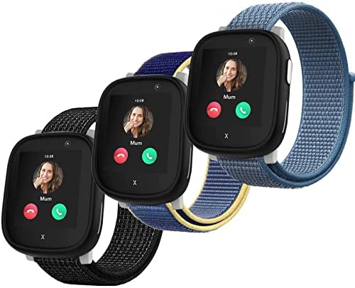 Polyjoy 3 Stück Kinder Nylon Band kompatibel mit Xplora X6 Play Armband | Kids Smartwatch Armbänder Mädchen Jungen Weich Verstellbare Ersatzbänder für Xplora X6 Play/Pro/Gen 2/Anio