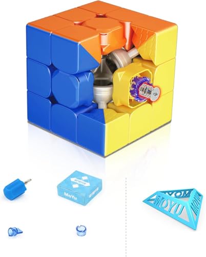 Moyu Super RS3M 3x3 マグネティック スピードキューブ、プロフェッショナル 3x3 パズルキューブ ステッカーレス マグネティック マスターキューブ マグネティックキューブ スピードキューバーへのギフト(マグネティックバージョン)