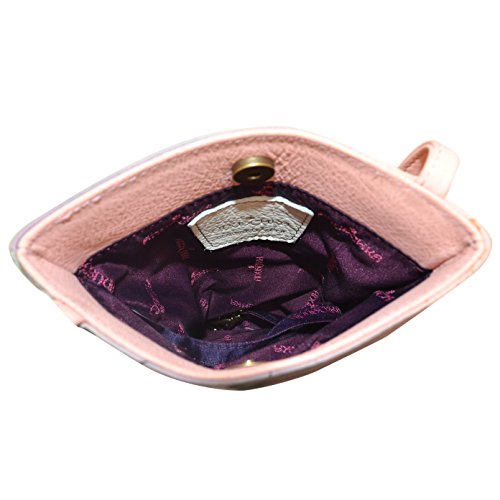 Anuschka Women’s Hand Painted Genuine Leather Mini Double Zip Travel Crossbody - Magnetic Closure, ID Holder & Optical Case3