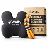 Luxury Lumbar Support Pillow for Office Chair & Car Seat – High-Density Memory Foam Ergonomic Back Support Cushion – Adjustable Strap, Removable Washable Cover – Includes Bonus Massage Roller