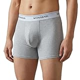 Wonababi Boxer Briefs Underwear for Trans, Anti-Chafing Stretch Boy shorts Panties for Transboy, Ftm, Cosplay, No Roll Seam Grey