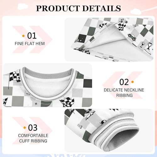 Racing Green Checkered Racing Girls Fall Dress Stylish Toddler Playwear Dress 2T3