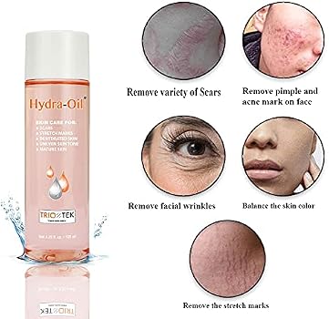 Hydra Oil Scar Removal Serum Scar Treatment For Face And Body 125 Ml Hydrating Oil For Acne Scar Remover Stretch Mark Removal And To Lighten Dark Spots Vitamin E