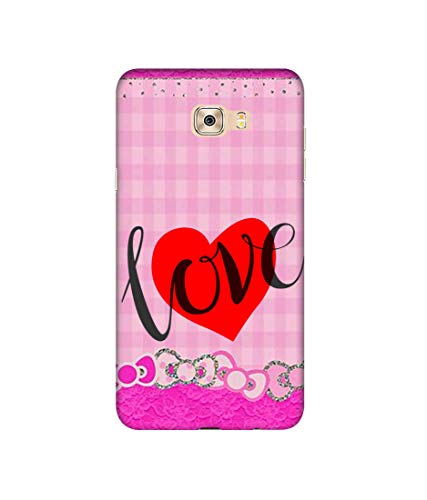 Image of Amazon Brand - Solimo Designer Love Print On Cloth Pattern 3D Printed Hard Back Case Mobile Cover for Samsung Galaxy C7 Pro