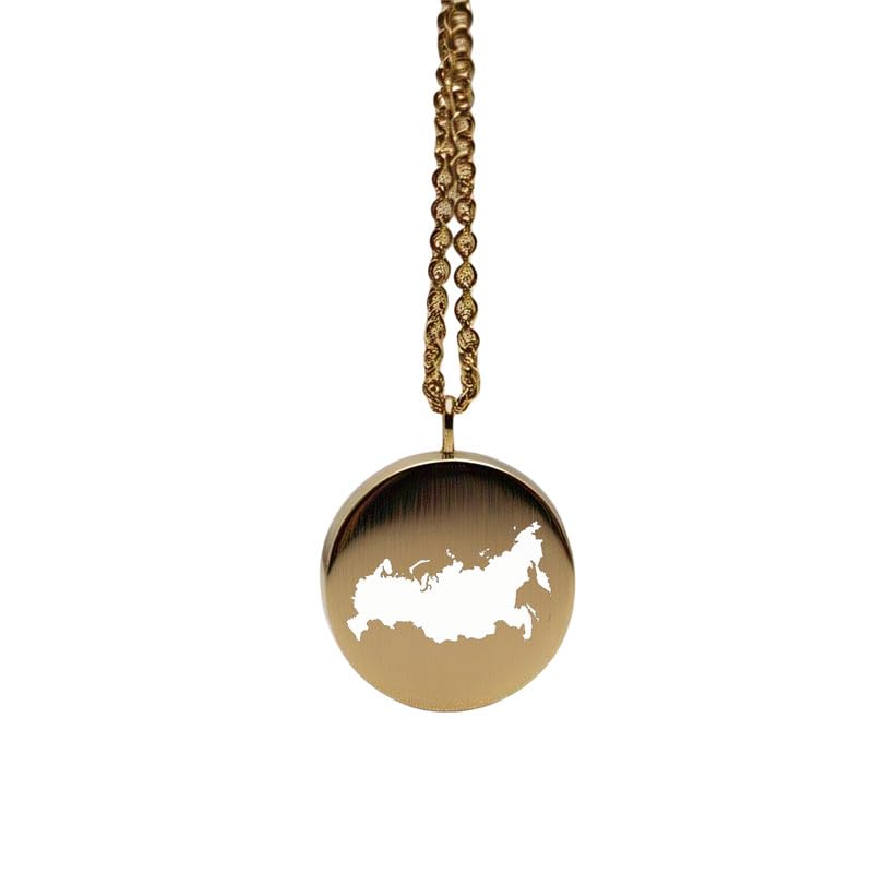 Pendentif carte de la Russie bijou de voyage pour aventurière