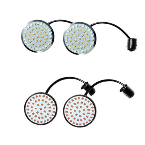Feux clignotants 1157 bicolores à LED ambre et blanc pour moto Dyna