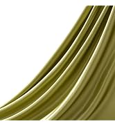 Q&J Fabric Co. Light Olive Green Satin Fabric by The Yard,10 Yard x 55 Inch Charmeuse Satin Fabri...