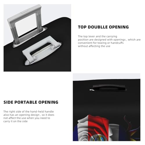 Travel Luggage Cover Rose Costa-Rica Flag Fashion Washable Baggage Suitcase Protector Fit For Luggage Large4