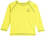 Quad Seven Toddler Boys Rash Guard Shirt - Long Sleeve Swim Shirt for Baby and Toddler Boys (Size: 2T-4T), Size 3T, Yellow
