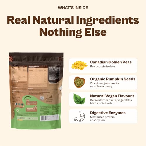 Image of Origin Nutrition 100% Natural Plant Based Protein Powder, 823 gm, Ranked Best Vegan Protein, European Pea Protein Isolate & Pumpkin Seed, Mocha Flavour with 25g per Protein Per Serve