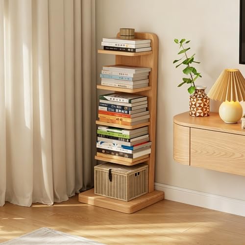 Estantería vertical alta de 5 niveles antivuelco para evitar caídas de libros 2