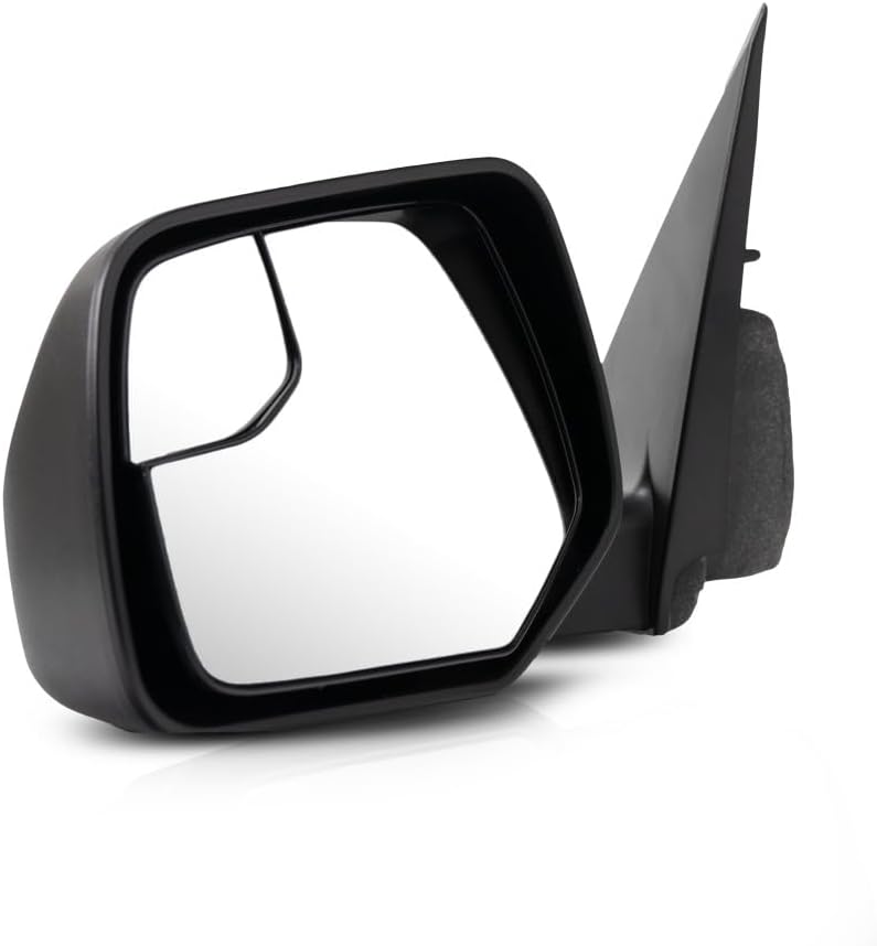 For Ford Escape 2010-2012 Door Mirror Driver Side | Power View | Outer | Rear | Non-Heated | w/Integrated Spotter | Textured Black | Replacement For FO1320351 | AL8Z17683AA