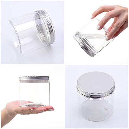 Topmener Storage Jars Plastic Jars with Lids kitchen Food Storage Jars Containers Airtight with Labels for Dry Food Tea Coffee Sugar. 8 Pack (1000ml 500ml 350ml 200ml) - Reusable