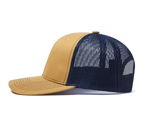 Image of Quanhaigou Trucker Hat - Mesh Snap Back - Unisex Adjustable Baseball Cap - Outdoor Hats for Men Women