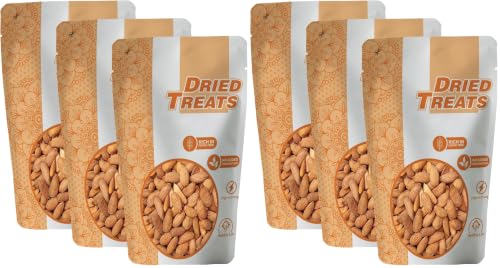 Image of Dried Treats Gurbandi Almonds 750 Grams (250 Grams X 3) with Rich Flavor, High Antioxidant Content, and Brain-Boosting Nutrition for Daily Vitality and Wellness |Packed with Energy to Support Kids' Learning, Adults' Productivity, and Elders' Strength