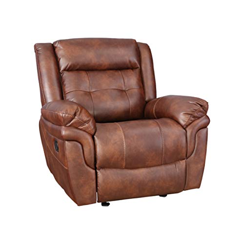 Image of HomeTown Fabric Eclairs Single Seater Sofa (Tan)