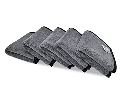 SOFTSPUN Microfiber Wipes 500 GSM 20X30 Cms 5 Piece Pack of 5 Grey - Image 3