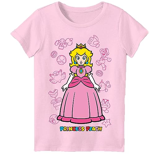 Isaac Morris Limited Princess Peach Little Girls Tee Shirt