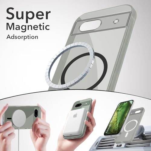 Image of Jkobi Lifetime Anti-Yellow MagSafe Compatible Clear Back Case Cover for Google Pixel 8a (Sleek Hard Crystal | Shockproof and Camera Protection)