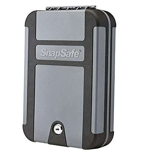 SnapSafe Treklite Key Lock Box - Polycarbonate Portable and Lightweight Gun Lock Box - With Keyed Lock and Foam Lining - Ideal for Travel, TSA Approved - XL, Black, 10 x 7 x 2 Inches