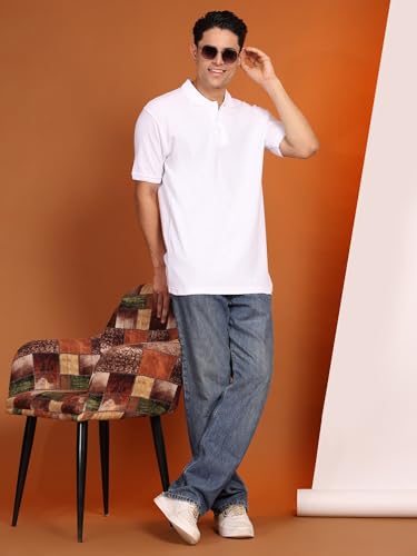 Polo para hombre 100% algodón liso sólido, ajuste clásico regular, transpirable, para uso casual diario y oficina miniatura 6
