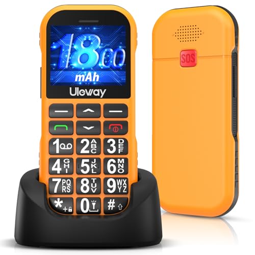 Seniorenhandy Ohne Vertrag GSM mit Ladestation, Dual SIM Tastenhandy Seniorentelefon mit 1800 mAh...