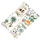 HEATSHAKING Wanddekoration mit Katzen und Pflanzenmotiv Farbenfrohe aus Pvc Abnehmbare Selbstklebende Wandsticker für Esszimmer und Pflanzenladen