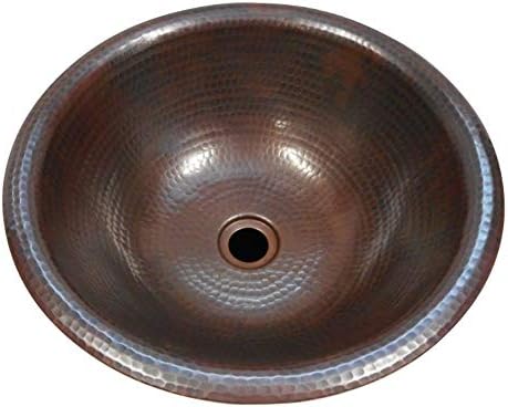 15" Round Copper Bath Sink Vessel or Drop-In Sink