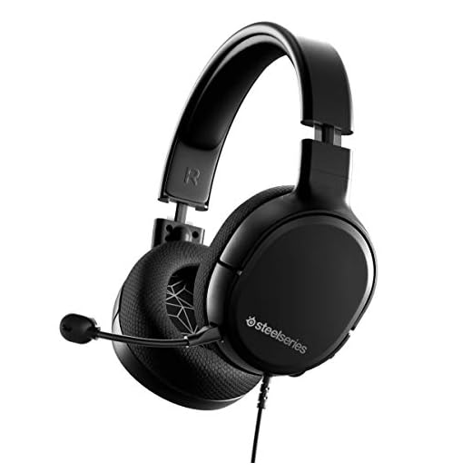 SteelSeries Arctis 1 Fone De Ouvido Para Jogos Microfone Clearcast Removível Faixa De Cabeça Leve Reforçada Com Aço Para Pc, Ps4, Xbox, Nintendo Switch E Lite, Mobile Com Fio Preto