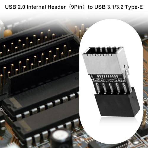 Adaptadores USB 3.2 Gen 1 Header 9Pin a Tipo-E/USB C, 2 pcs miniatura 5