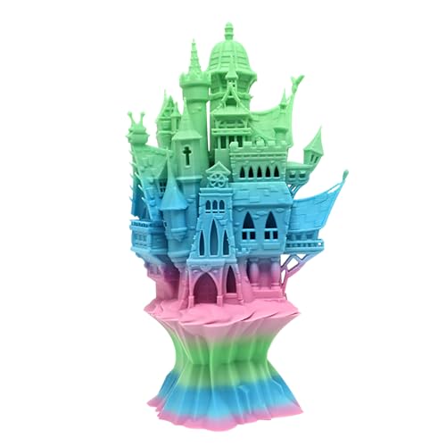 Image of RepRapper Rainbow PLA Filament, Multicolor PLA 1.75 mm Filament, (+-0.03 mm), Fast Change 1 kg PLA Filament 1.75 mm, Multi-Color 3D Printing Materials for 3D Printer, Matte Rainbow