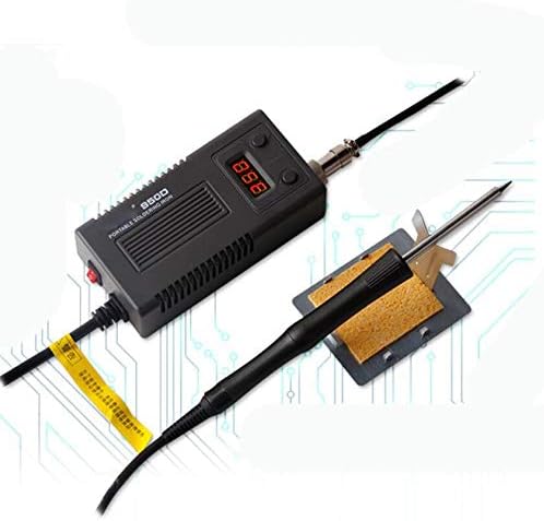 Soldering 75W 950D electric soldering iron Portable solder irons T13 iron head mini Portable Digital soldering station T13 head tip - (Color: Red)