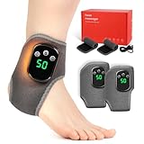 Inknows Foot Triple Method Massager - Cordless Portable Foot and Ankle Massager with 3D Heat Wrap, Adjustable Fit & Soothing Vibration Foot Massagers, Ideal Gift for Parents – Gray