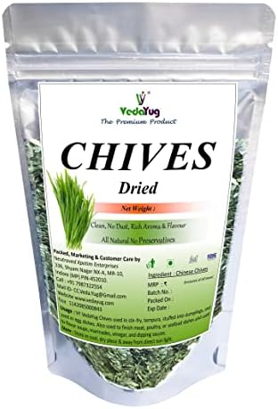 VY VedaYug Chives Herb Seasoning | Chives Dried Leaves | Chinese Chives - 40 grams