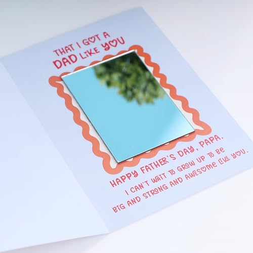 Image of Oye Happy - Magic Mirror Card for New Dads - Father's Day Greeting Card with Mirror Surprise | Best Dad Ever