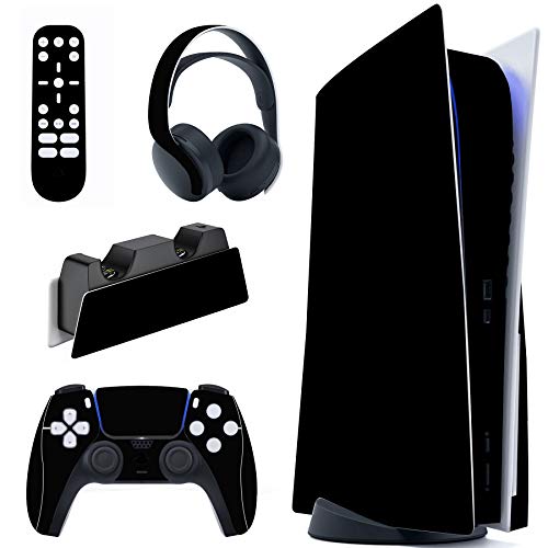 Skin pour PS5 manette et console de salon pour un setup gaming noir épuré